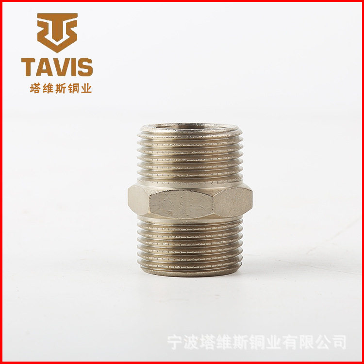 厂家批发加厚铜对丝直接头