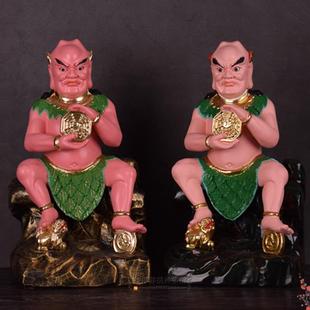 12寸天皇氏盘古大帝神像 创世神盘古像 敦煌彩树脂神像工艺品