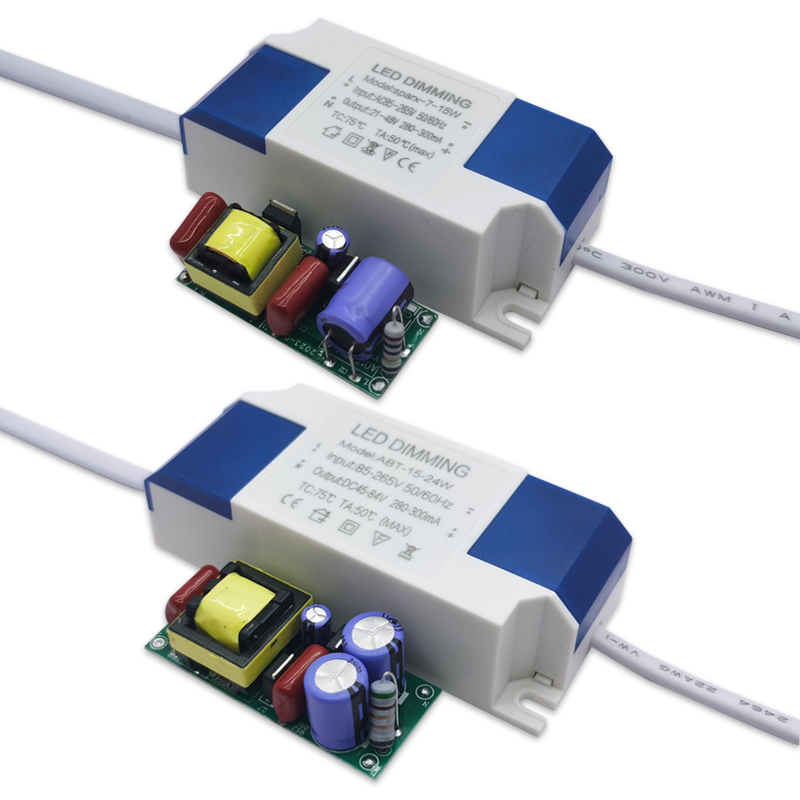 LED可控硅调光电源外置面板灯筒灯天花灯旋钮调光驱动整流器1-36W