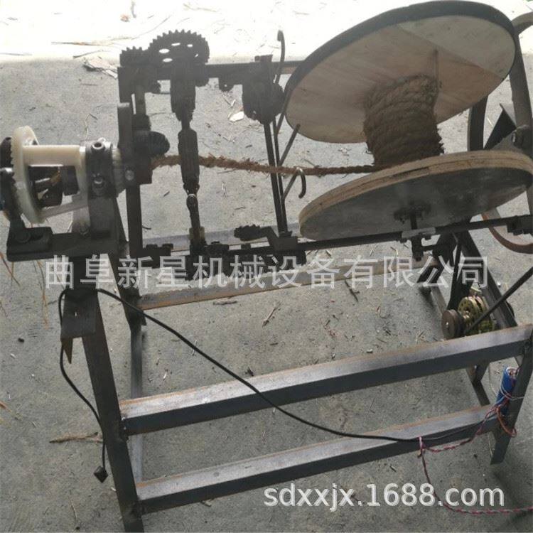 草绳编织机稻草麦草深加工设备布条半自动稻草成绳机 家用麻绳u.