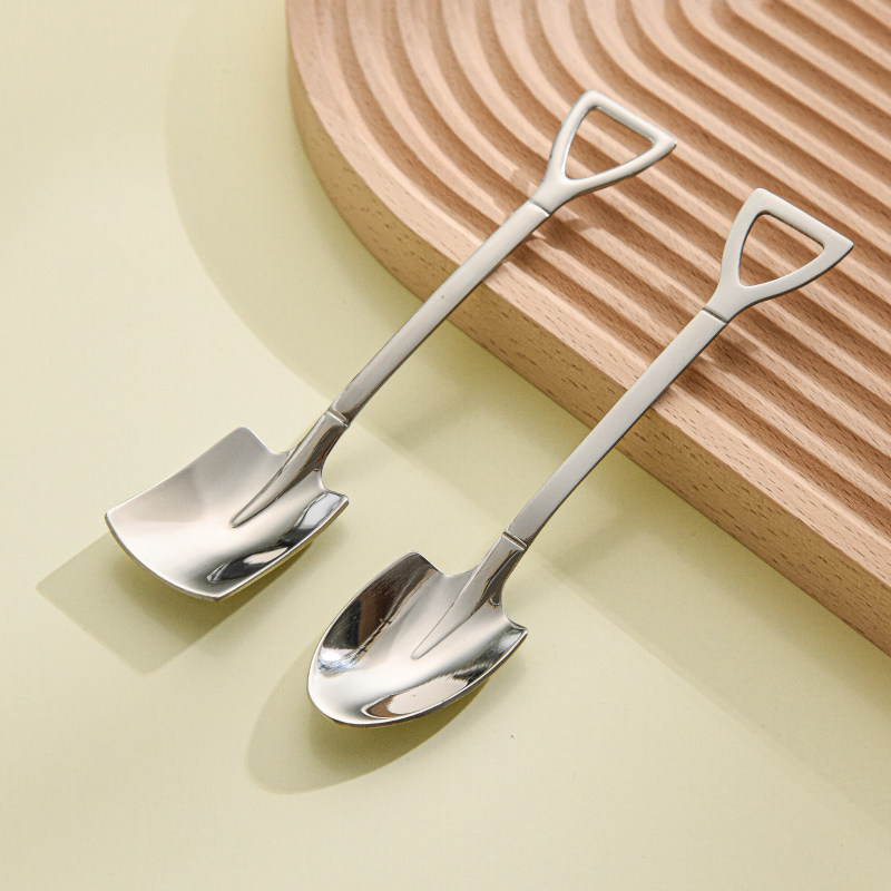 井柚 304不锈钢铁锹铲勺子家用创意吃西瓜神器网红甜品勺雪糕勺子