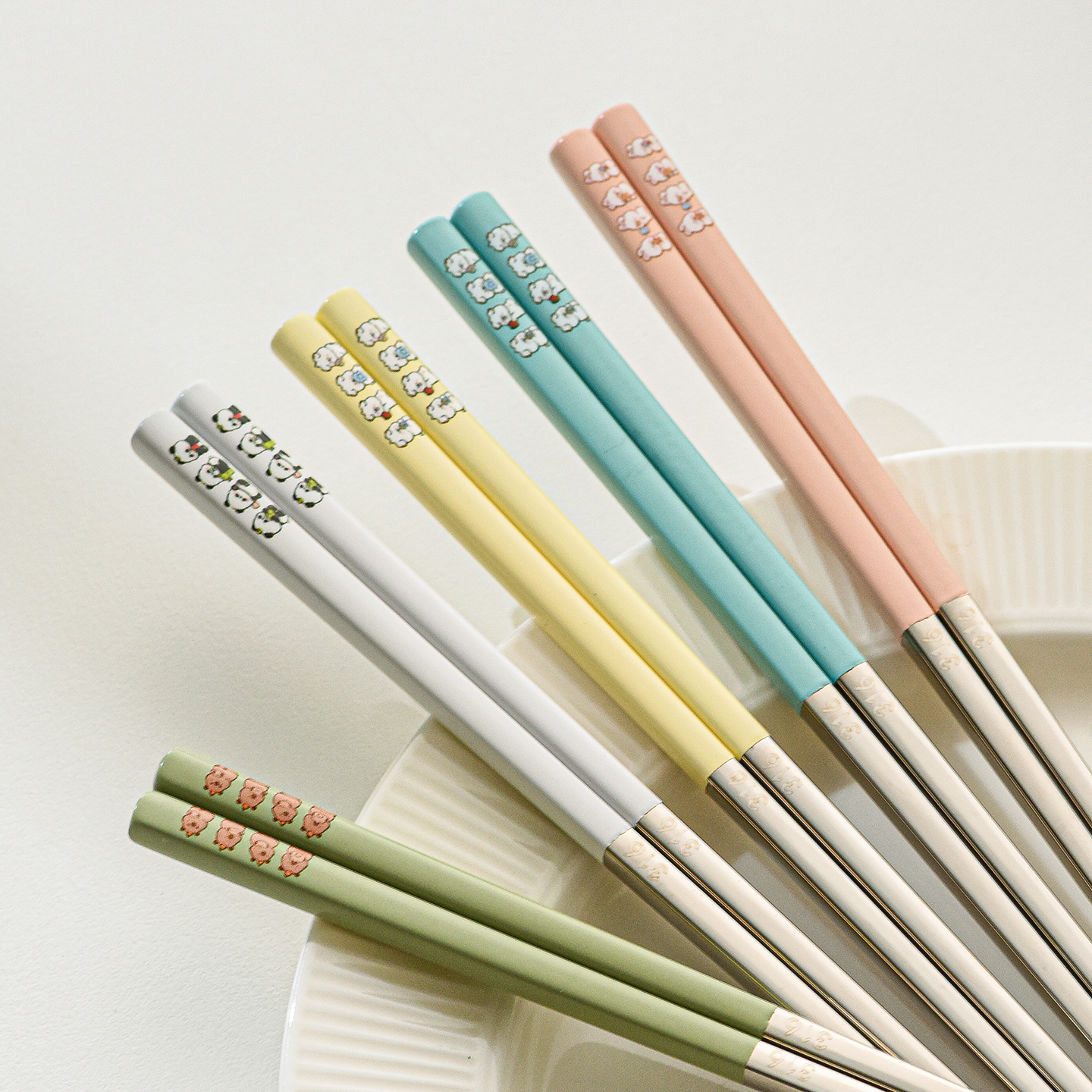 可爱316不锈钢筷子一人一筷套装