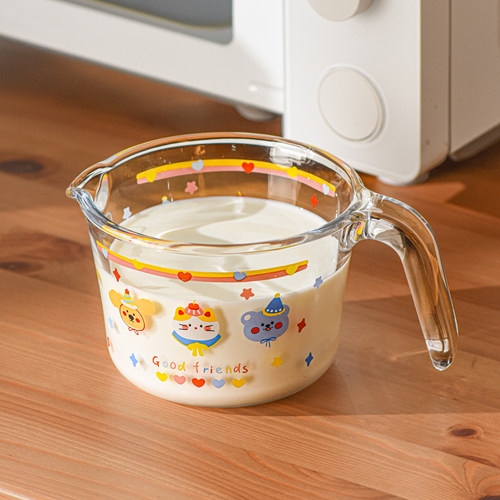 耐高温可爱卡通带刻度厨房打蛋杯