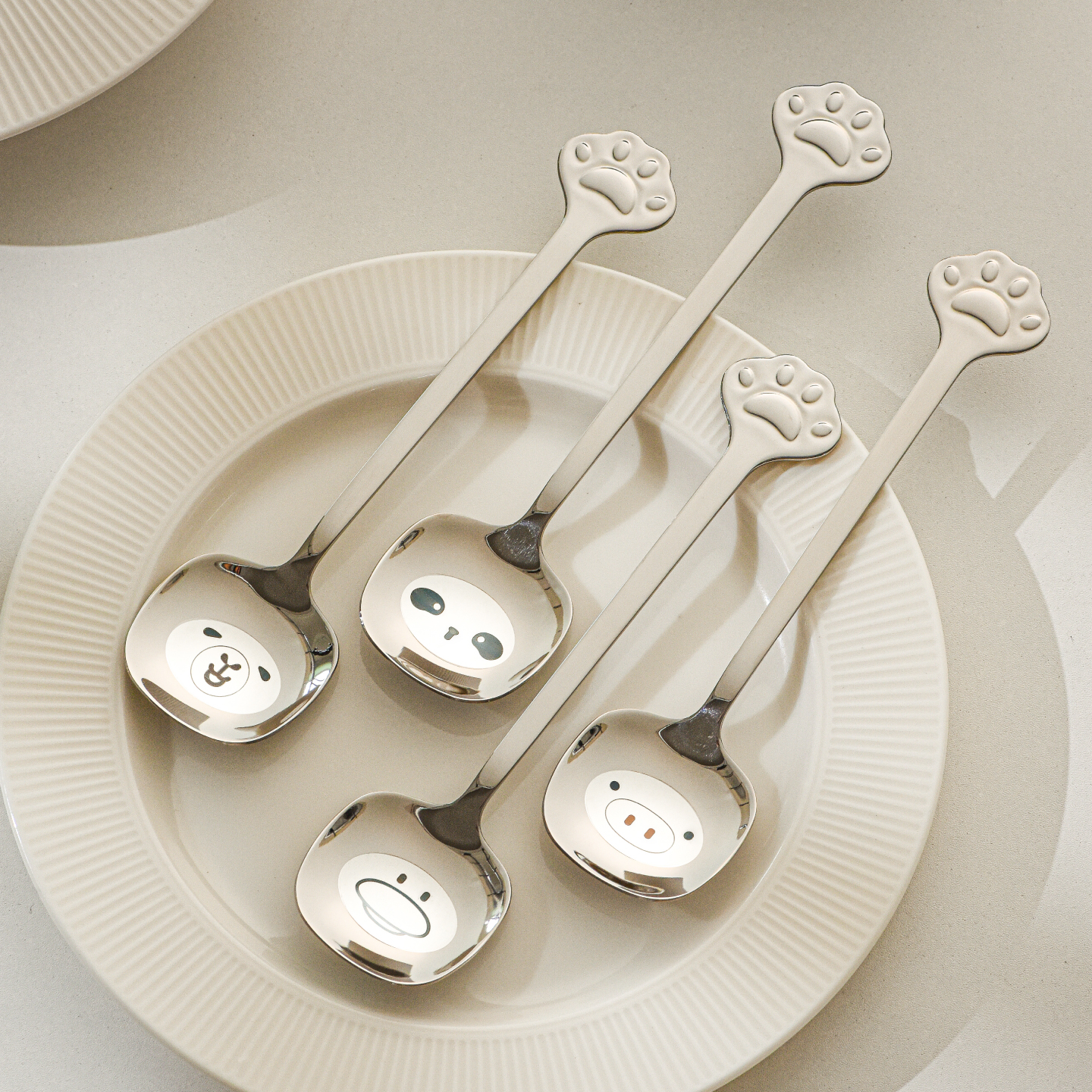 井柚吃饭勺子卡通大方头