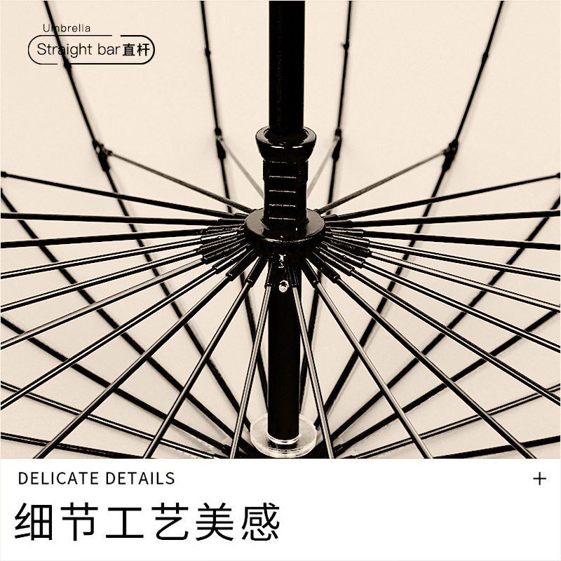 速发24骨长柄自动雨伞大号男士加大加固直杆雨伞防风广告商务伞