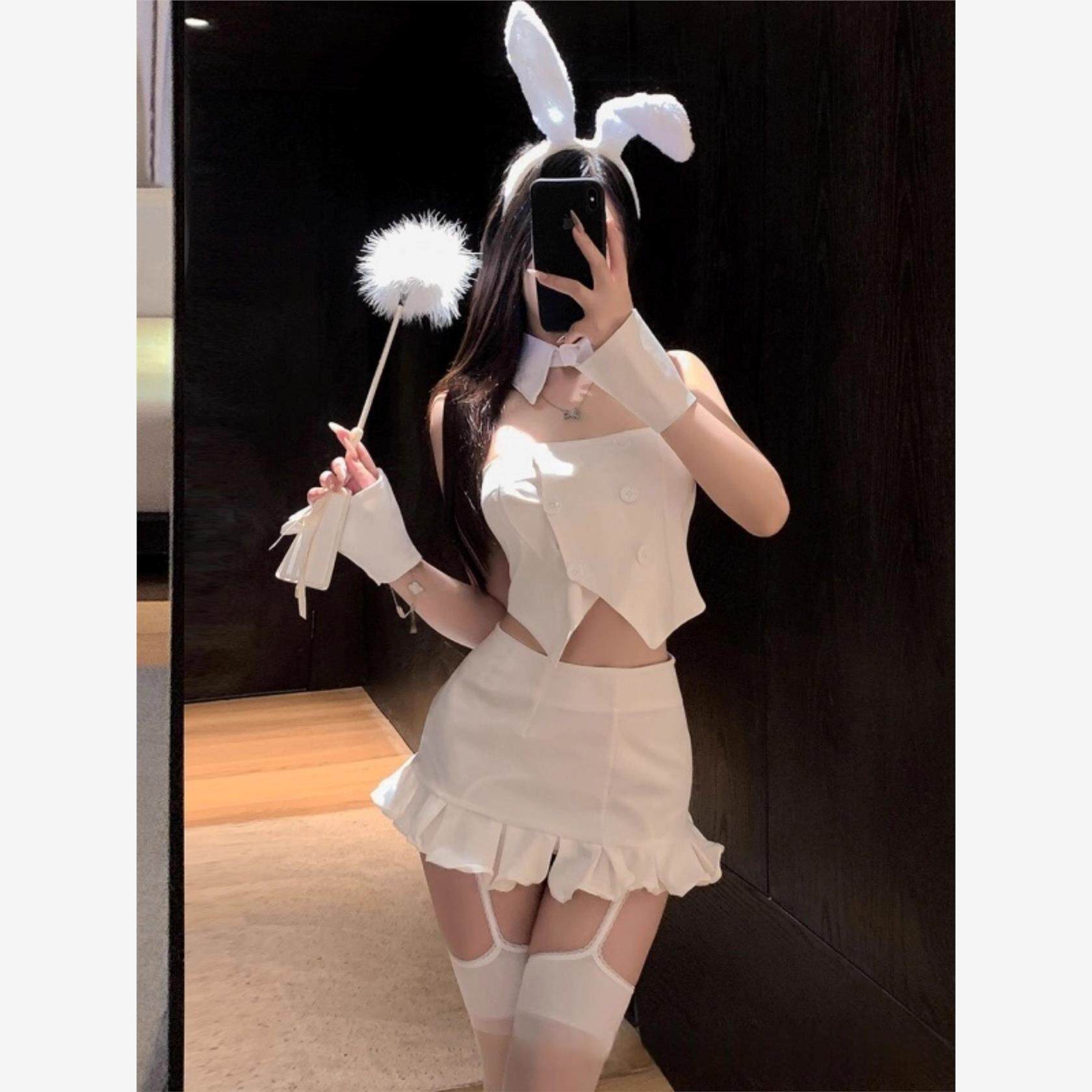 大码200斤纯欲性感兔女郎CO肚兜