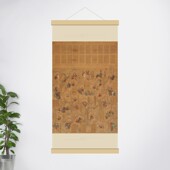 群仙图实木挂轴装 饰画 饰画高清艺术微喷复制油画布画心玄关客厅装