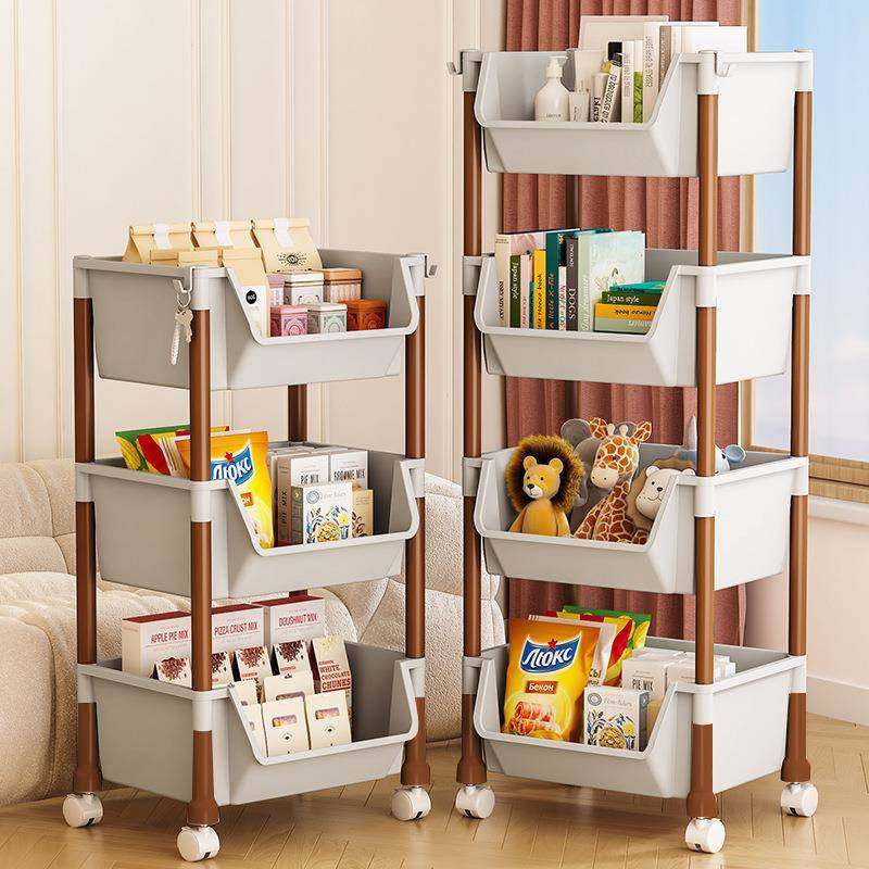 小推车零食架办公室家用杂物玩具多层收纳整理架可移动落地置物架,收纳整理,书桌收纳置物架,淘宝优惠券,粉丝福利购,淘宝优惠卷