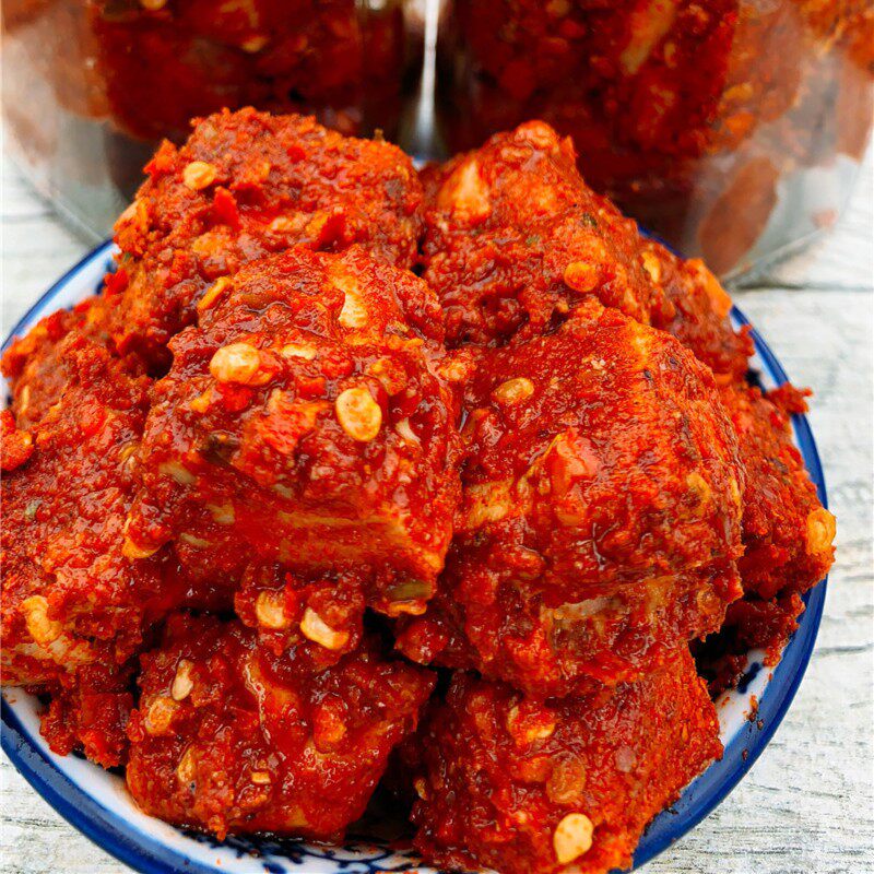 杨巧妹江西赣南特产农家手工香辣下饭无油豆腐乳霉豆腐400克一罐