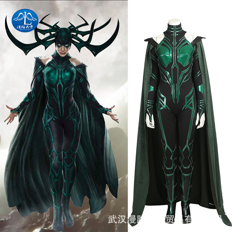 漫路云霄漫威反派雷神3海拉COS服死亡女神同款COSPLAY服工厂