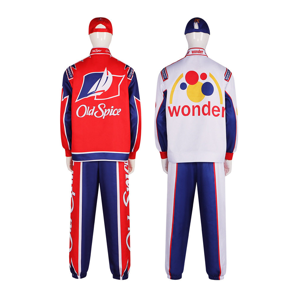 塔拉德加之夜cos服RickyBobby短袖衬衫赛车服衬衣骑行服cosplay