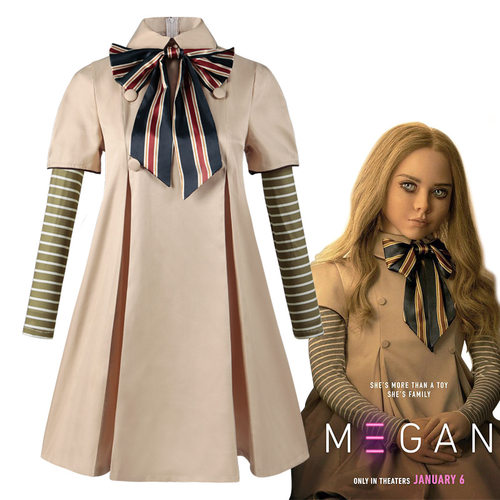 M3GAN/梅根cos服电影女主连衣裙同款cosplay服装女成人儿童款全套