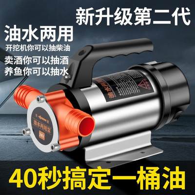 油水两用电动柴油泵直流抽水泵12V24V48V220V小型抽油机抽水神器