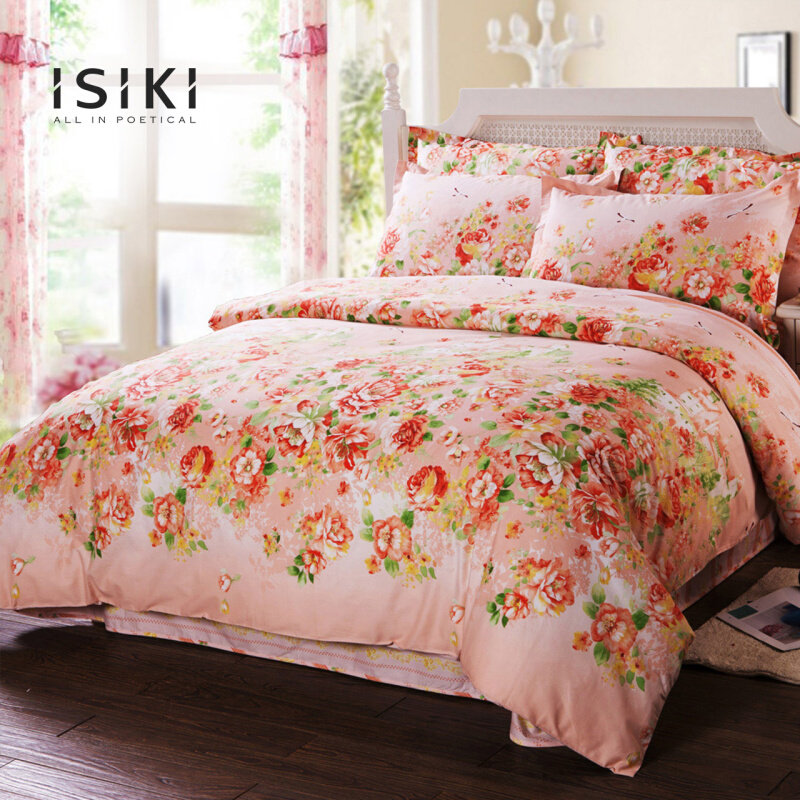 金号/家纺床上四件套100纯棉全棉单双人床单被罩枕套床品