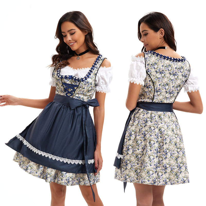 外贸德国慕尼黑啤酒狂欢节啤酒妹扮演服装巴伐利亚民族制服表演服