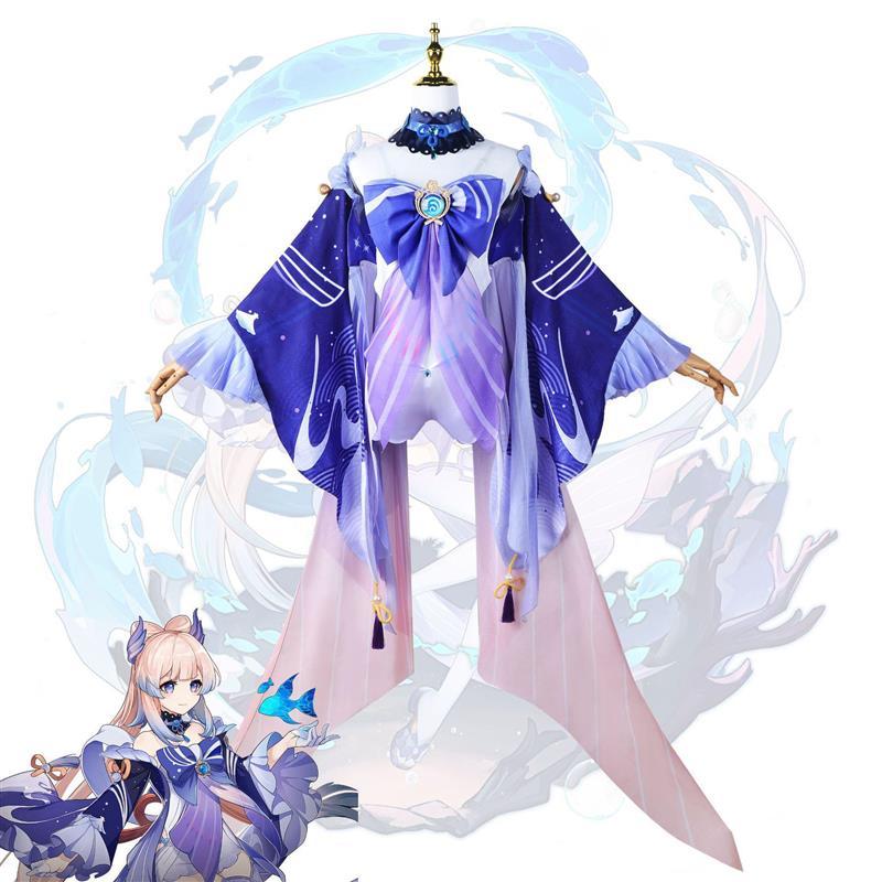 原神游戏cos服珊瑚宫心海kokomi五星号cosplay动漫表演服游戏主题