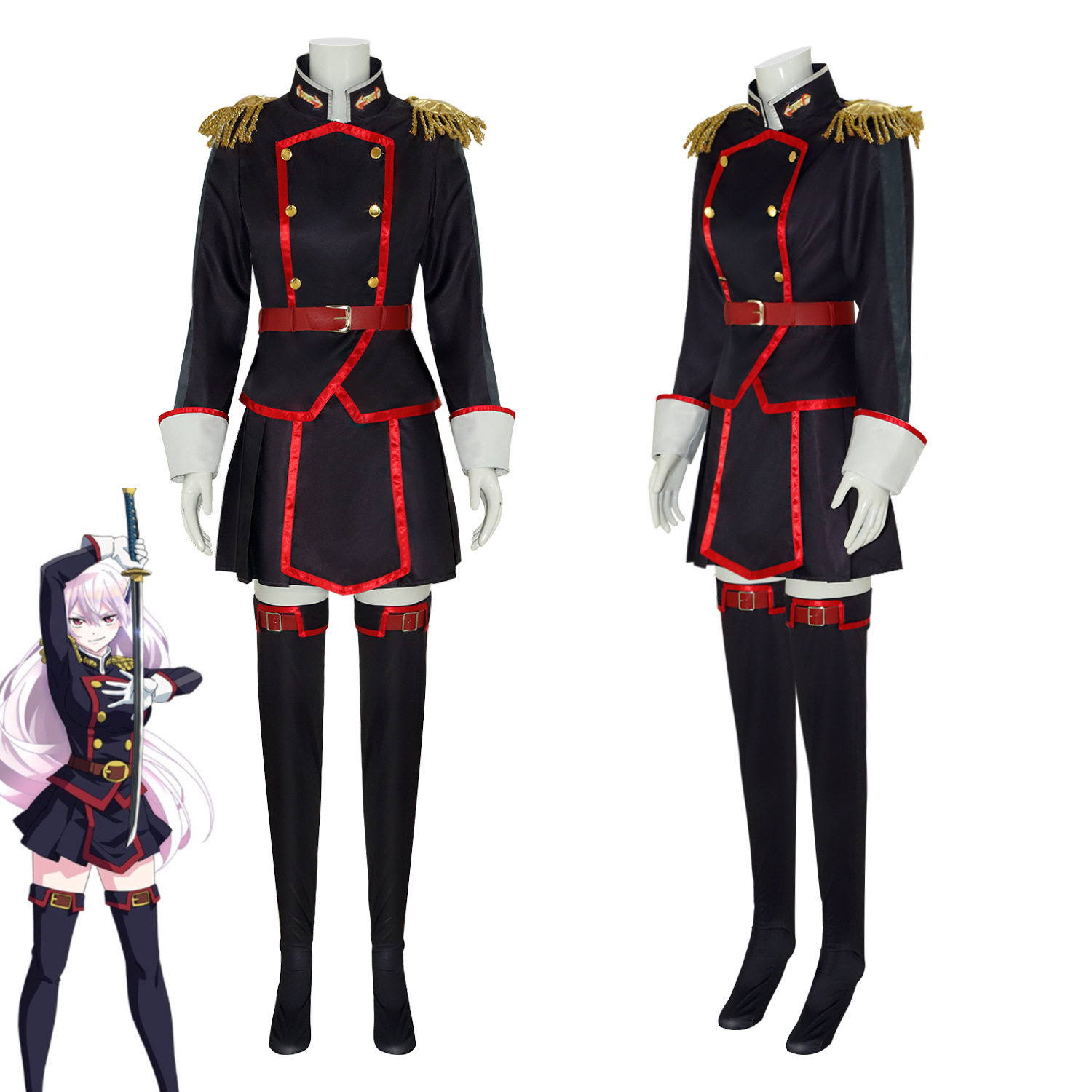 女魔都精兵的奴隶cos服魔防队七番组长羽前京香cosplay动漫服装