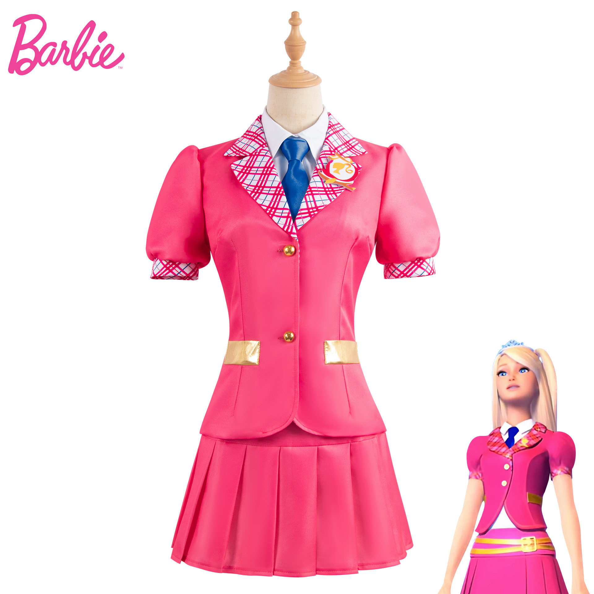 芭比水手服cosplay动漫芭比cos服芭比之魅力公主学院服装