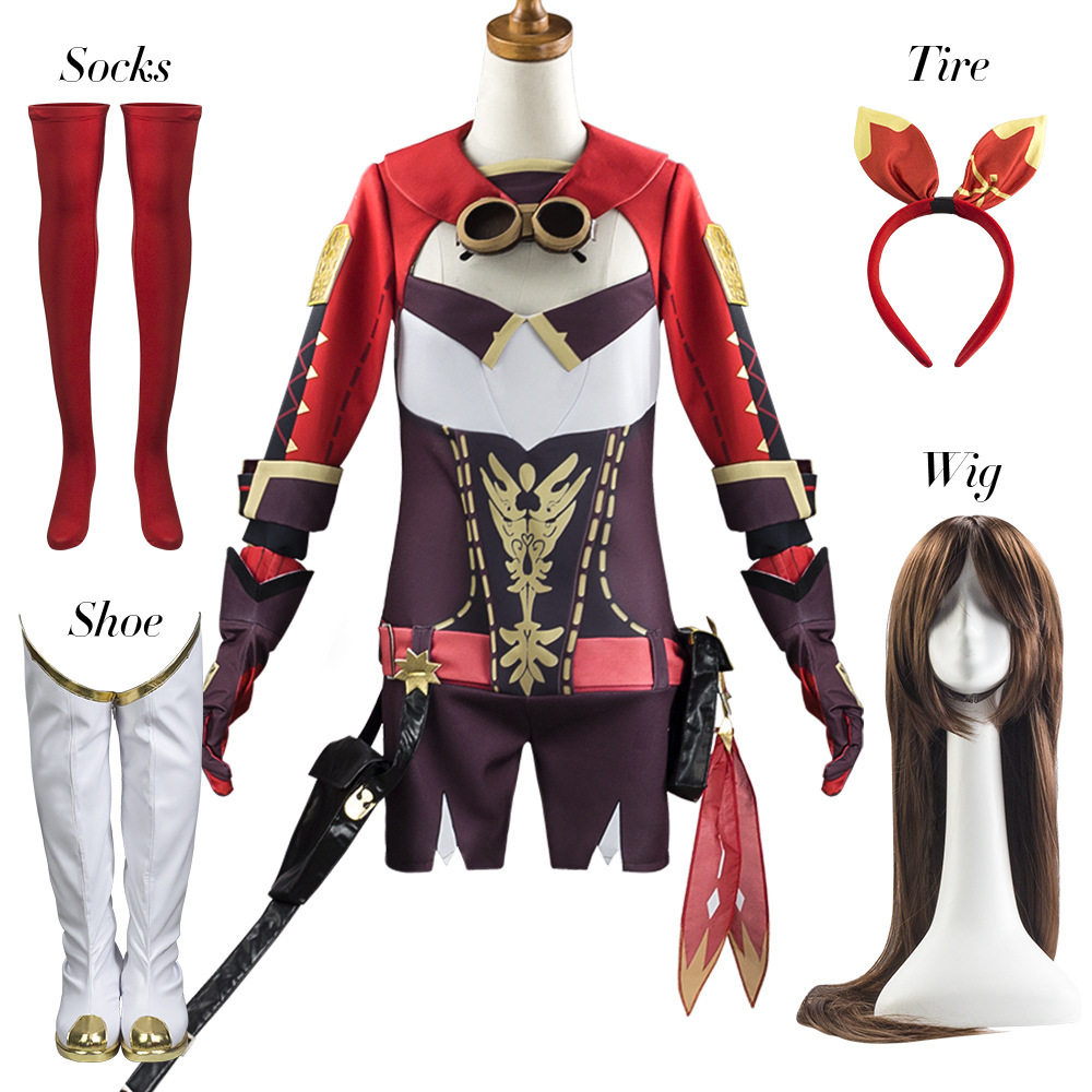 原神西风骑士团安柏cos服可爱风套装假发cosplay角色扮演动漫服装图片
