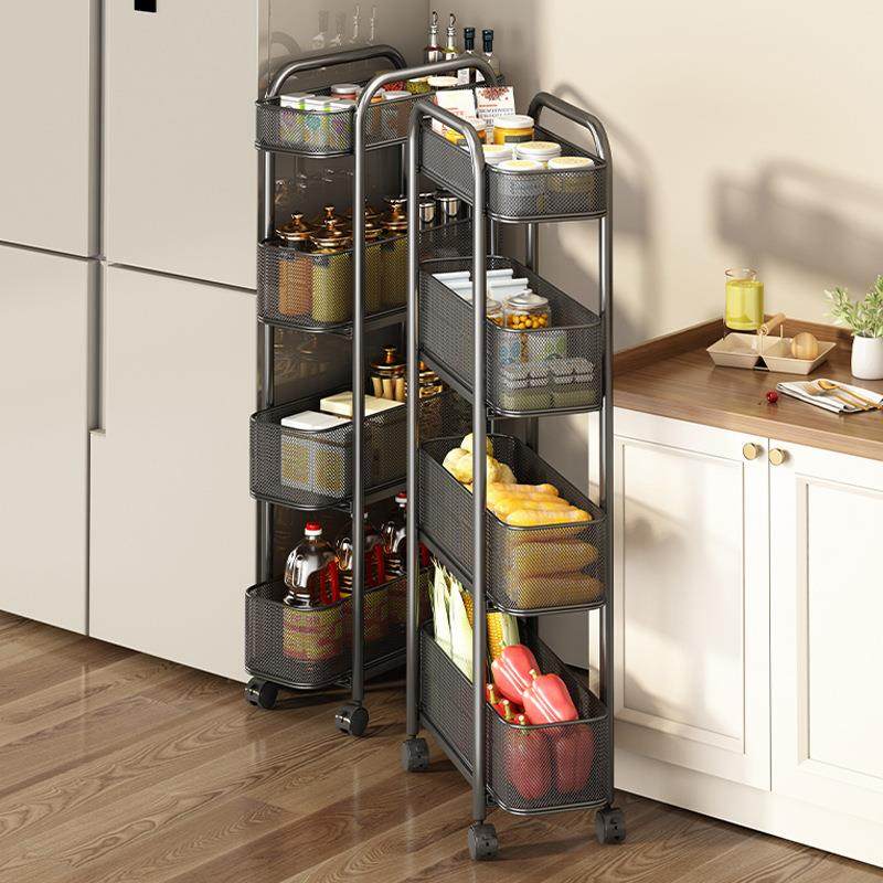 夹缝置物架厨房窄缝冰箱侧旁边的收纳柜超窄缝隙边缝小推车储物柜,厨房/烹饪用具,抹布架/厨房清洁收纳架,淘宝优惠券,粉丝福利购,淘宝优惠卷