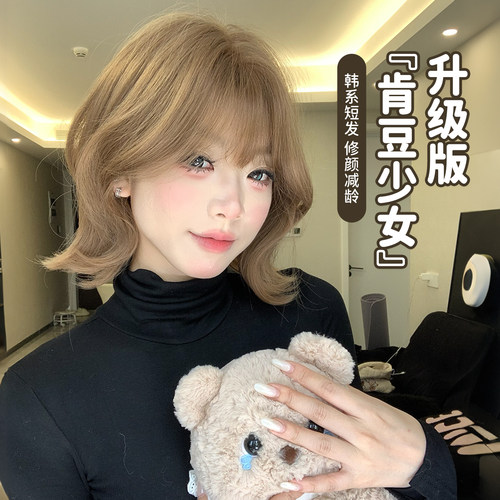 束朵短发自然刘海洛丽塔假发