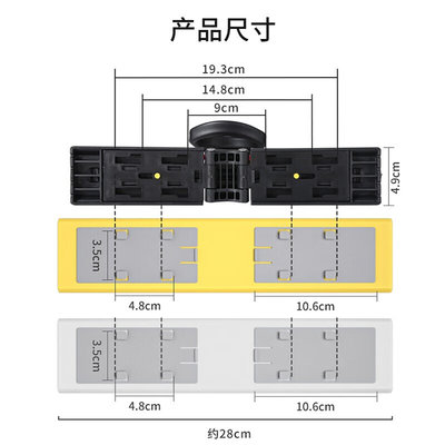 现货速发3DC8美丽雅原装海绵拖把头通用28CM对折式吸水宽扣胶棉头