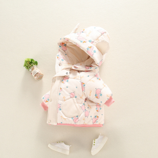 女童棉衣外套冬款2025新款儿童冬装一岁婴儿宝宝加绒加厚夹棉棉服