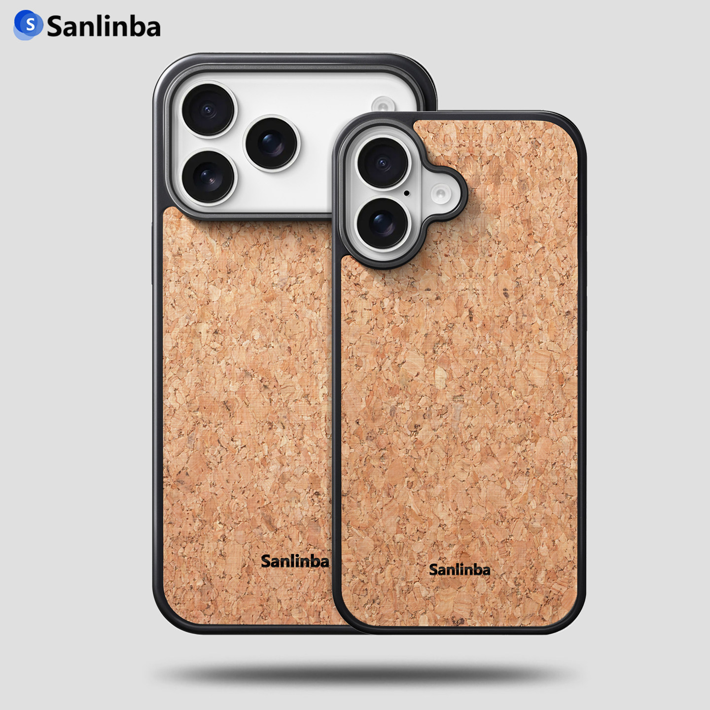 Sanlinba天然软木磁吸手机壳适用于苹果iPhone17ProMax新款木MagSafe保护壳高级感16Pro简约防摔手机套15Pro