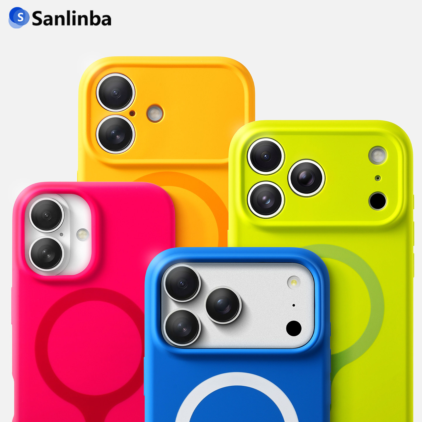 Sanlinba全新液态硅胶磁吸手机壳适用苹果iPhone17ProMax/16Pro/Air新款多巴胺纯色高级感简约全包防摔保护套