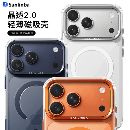 Sanlinba高级感透明磁吸手机壳