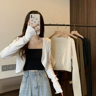 防晒空调搭配上衣外套学生针织开衫 潮罩衫 女款 吊带裙外2023子夏季