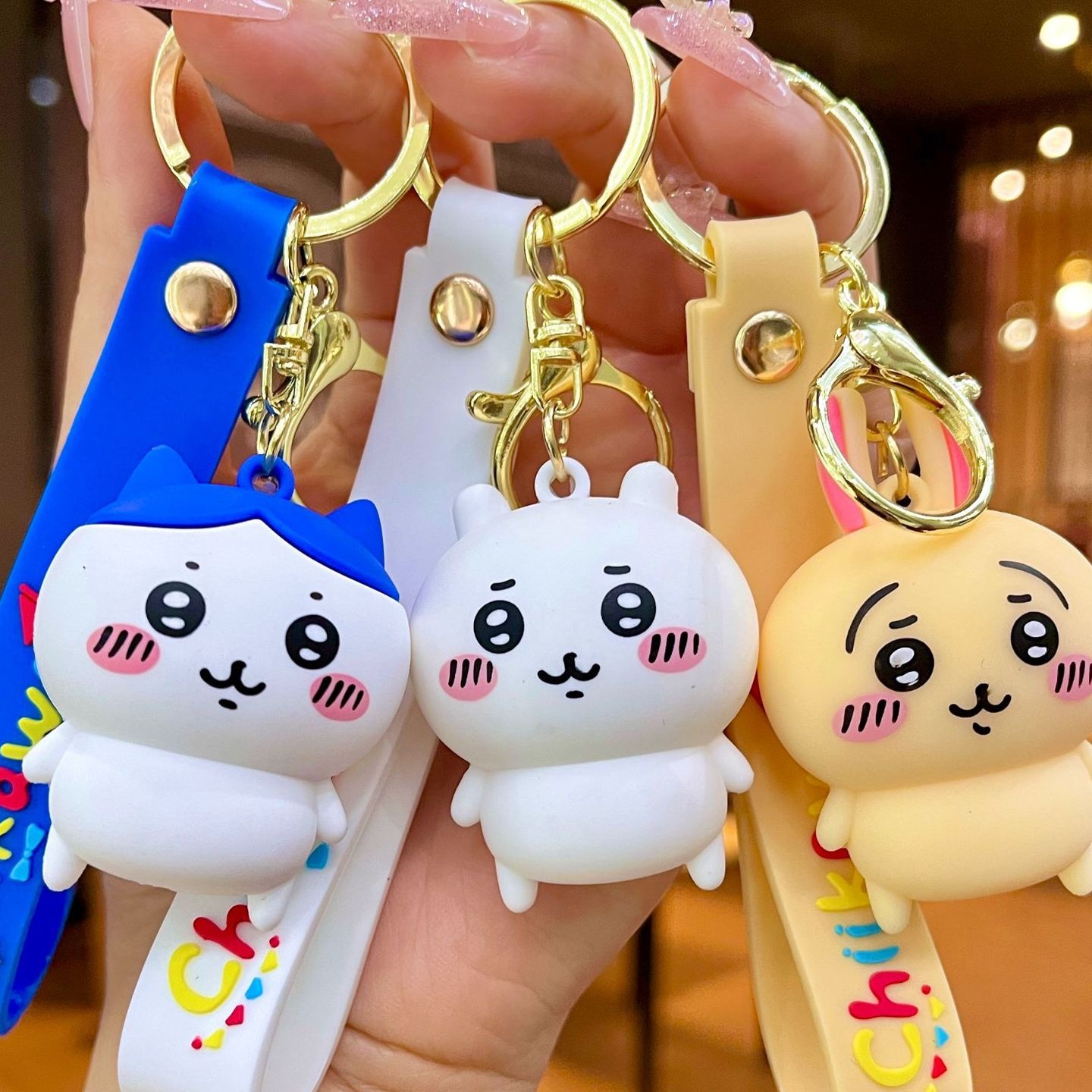 卡通创意吉伊卡哇小八钥匙扣可爱公仔小熊书包挂件汽车钥匙链礼品