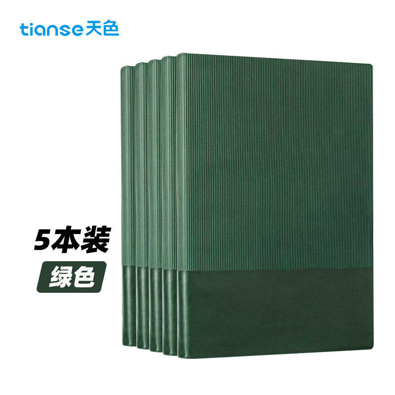 天色5本A5笔记本子高颜值精致文具日记本软皮面记事本商务高档会
