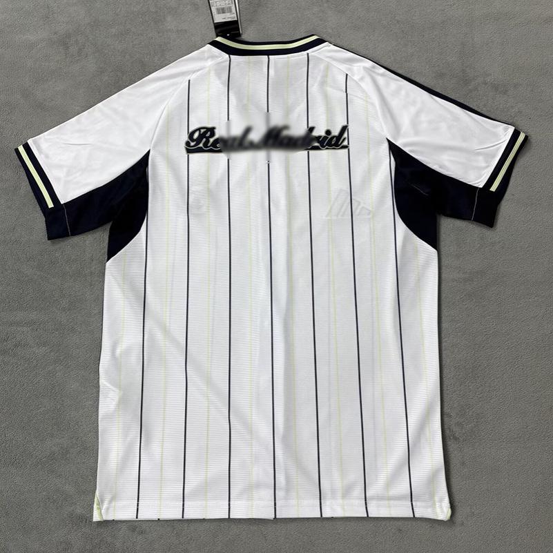 2526足球服爆款棒球服训练球衣夏季短袖美式宽松条纹休闲俱乐部