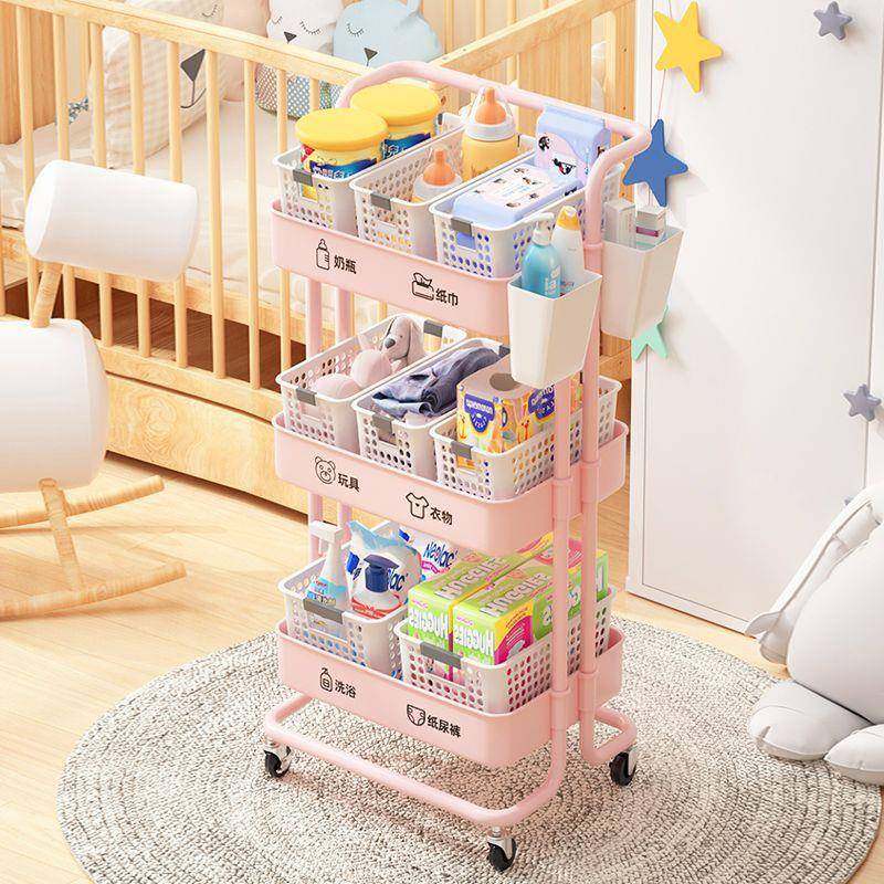 置物小推车架厨房浴室客厅卫生间卧室床头移动零食多层收纳储物架,收纳整理,书桌收纳置物架,淘宝优惠券,粉丝福利购,淘宝优惠卷