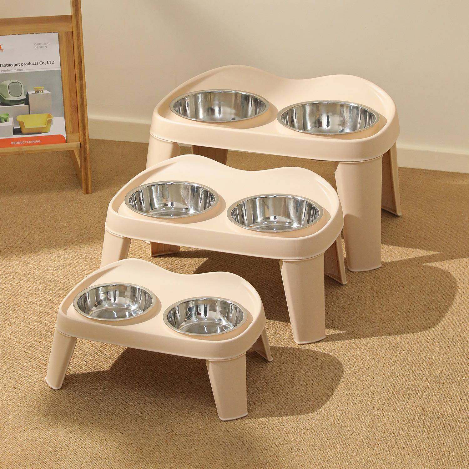 宠物饮水喂食器猫咪双碗大型折叠不锈钢高架双碗狗碗宠物用品,宠物/宠物食品及用品,猫狗碗/慢食碗,淘宝优惠券,粉丝福利购,淘宝优惠卷