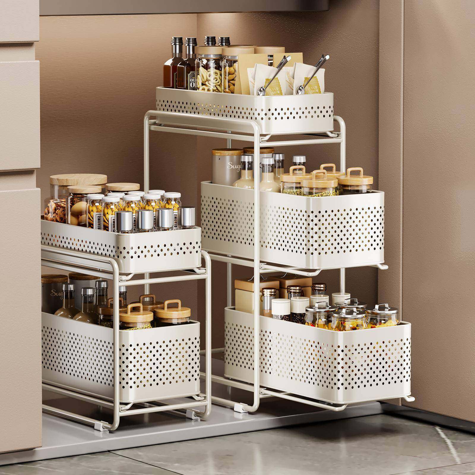 厨房用品抽拉式置物架橱柜内分层架各种大全双层下水槽柜收纳拉篮,厨房/烹饪用具,抹布架/厨房清洁收纳架,淘宝优惠券,粉丝福利购,淘宝优惠卷