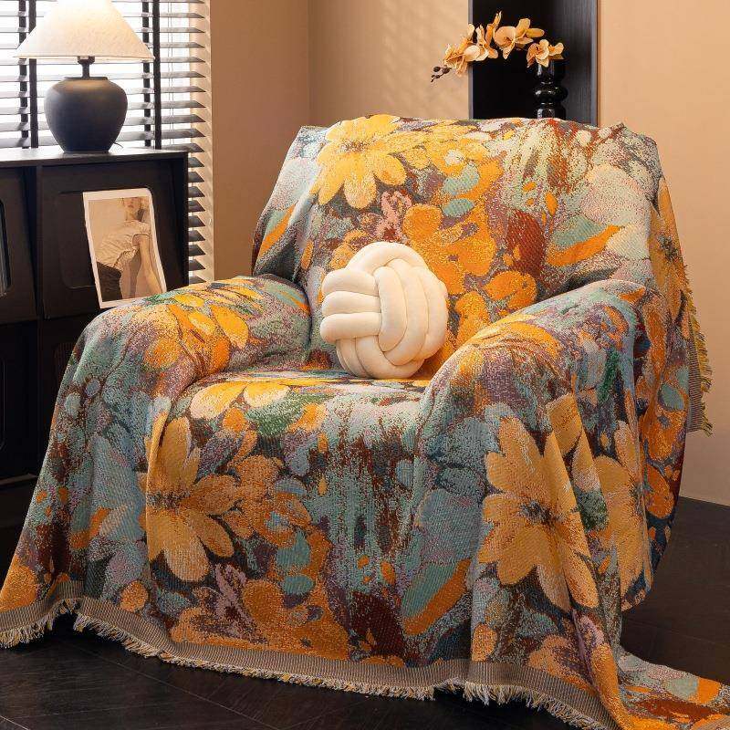 复古美式单人沙发盖布全包沙发巾高级感四季通用单人位沙发垫套罩,居家布艺,沙发套,淘宝优惠券,粉丝福利购,淘宝优惠卷