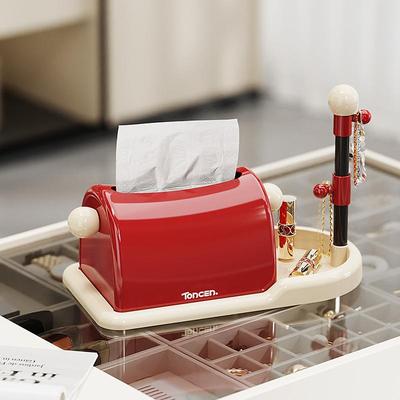 多功能纸巾盒桌面置物架厕所抽纸盒带盖子家用卫生间厕纸盒免打孔