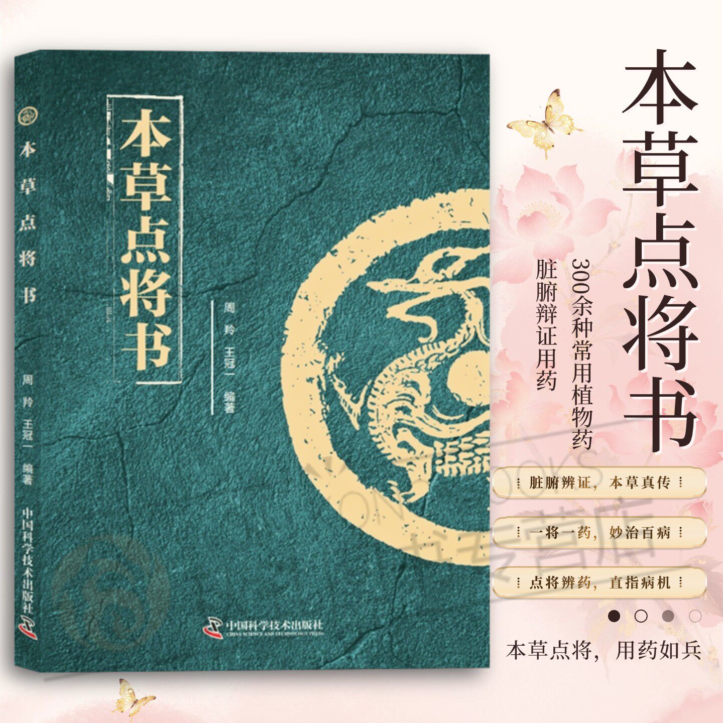 26年新版】本草点将书 周羚王冠一 中医临床脏腑辨证用药300种中草药详解中医入门书籍 脏腑分类 炮制用法 临床用药指南实用中草药