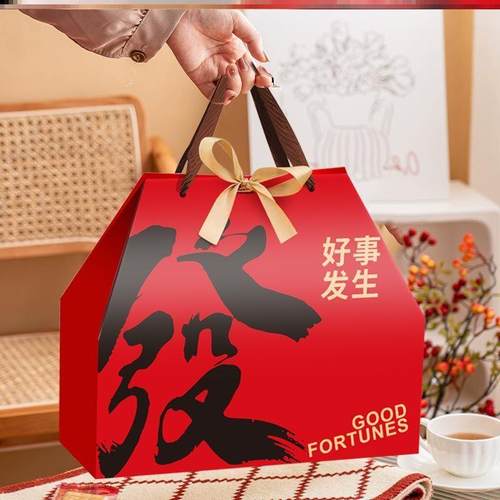 2026过年新礼盒包装饼干牛轧糖果春节雪花酥糕点商用焙档礼品盒