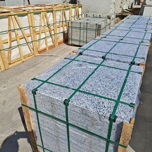 大理石花岗岩石材芝麻灰抛光火烧板荔枝面地铺石地砖路沿石路缘石