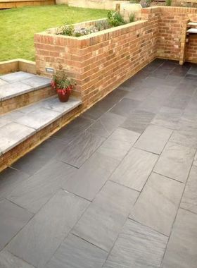 天然青石板别墅庭院露台花园地砖室外广场地砖民宿院子地铺石防滑