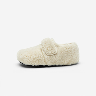 毛毛鞋 玖熙冬季 女魔术贴内增高短筒保暖雪地靴羊毛内里 West Nine