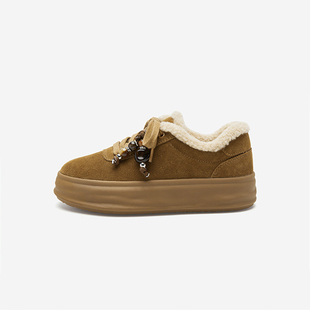 休闲雪地靴女加绒保暖厚底短筒毛绒靴时尚 玖熙冬季 通勤 West Nine