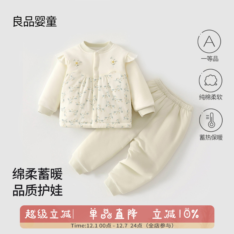 宝宝衣服秋季新款夹棉80克加厚