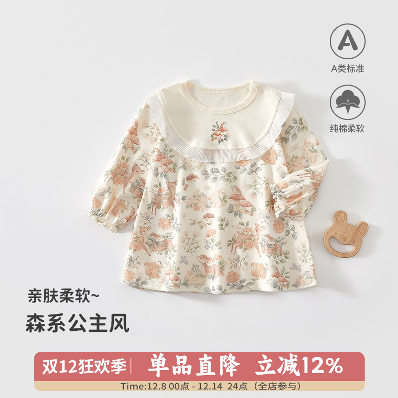 无骨连衣裙公主风女宝宝春秋季