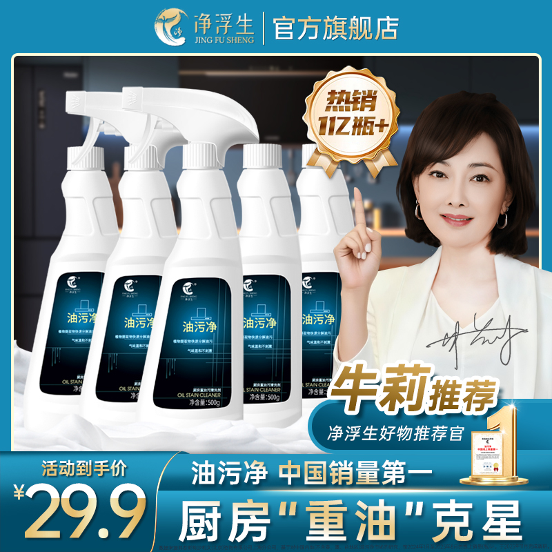 净浮生厨房泡沫型油污清洁剂