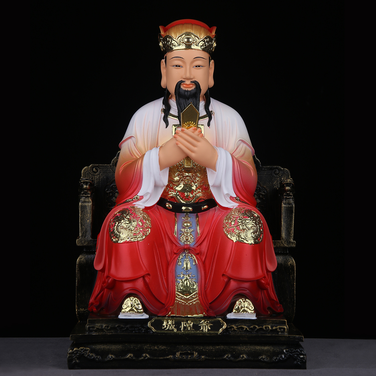 巡检城隍爷神像道家供奉祠堂摆件佛像护城隍庙守护神奶奶居家用摆