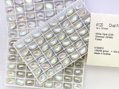 原装进口施家鸽子蛋4120 14*10MM  234SHIM 雪蛋白闪烁